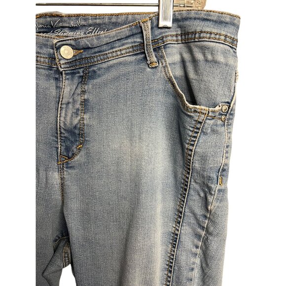 Gloria Vanderbilt capris 16 stretch blue denim comfortable summer flaw - Picture 3 of 15